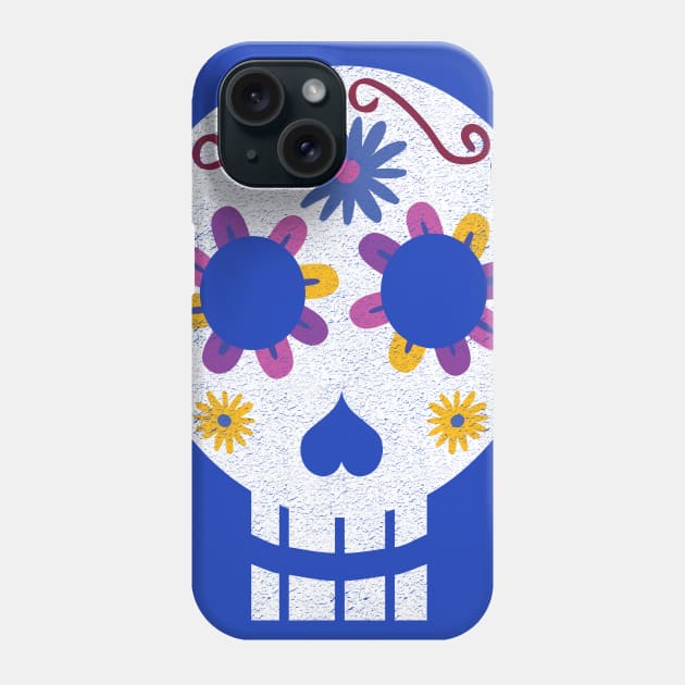 Dia de Los Muertos Azul Phone Case by Heyday Threads