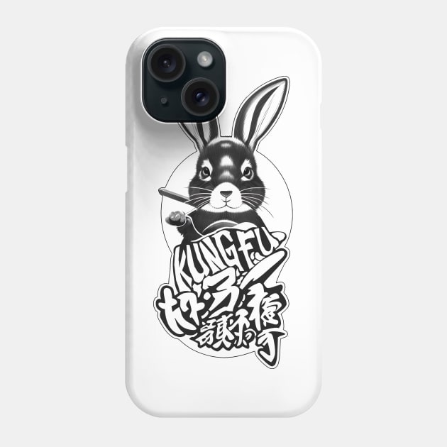 Easter Bunny Kung Fu Martial Arts Phone Case by 8 Fists of Tees