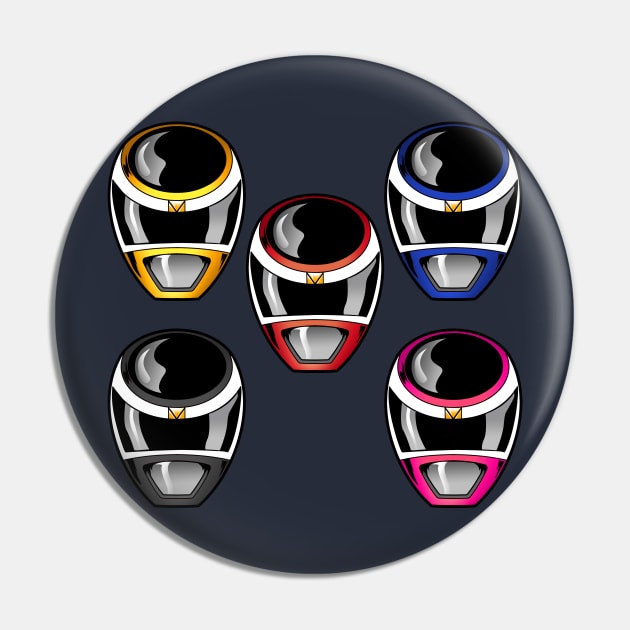 Power Rangers in Space team Pin by MikeBock