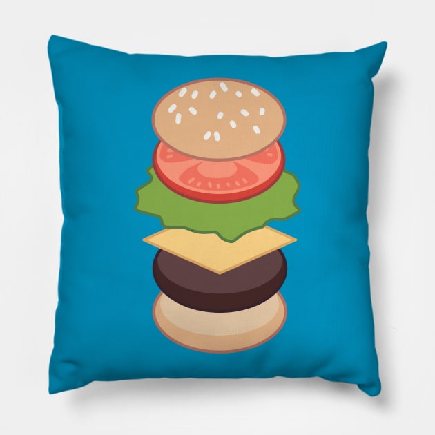 burger E X P A N D Pillow by Abbilaura