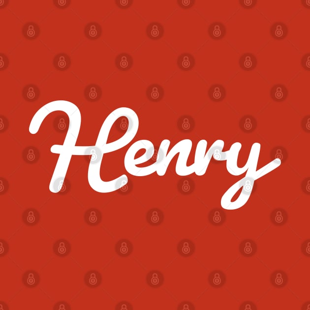 Henry Cursive Script Typography White Text by ellenhenryart