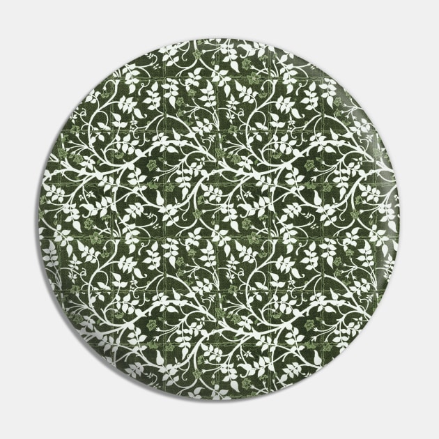 William Morris Jasmine Trellis Pattern White and Green Pin by tiokvadrat