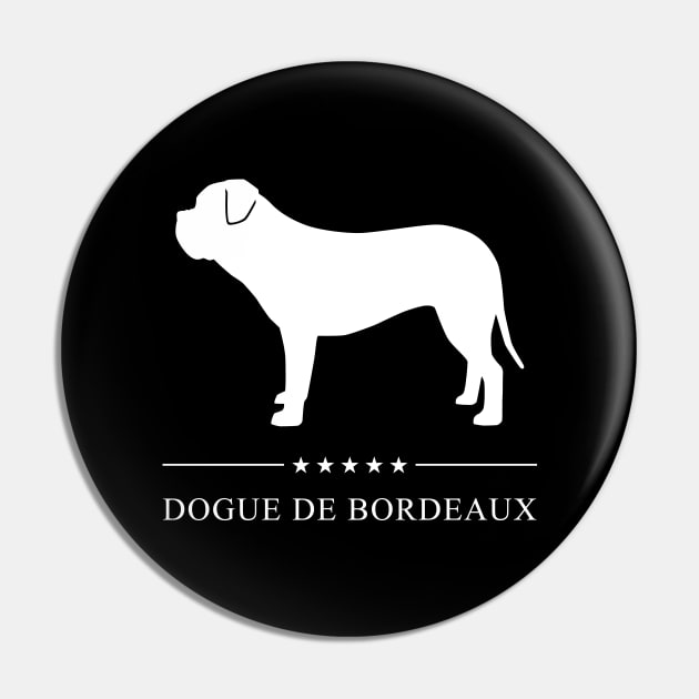 Dogue de Bordeaux Dog White Silhouette Pin by millersye