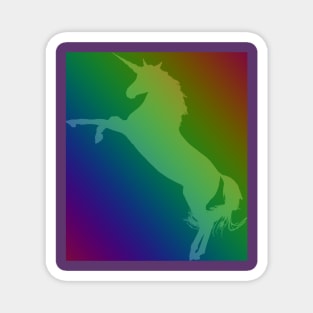 Colorful Unicorn - Artwork , Unicorns are cool Pattern Magnet