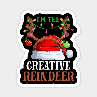 Im The Creative Reindeer Christmas Funny Pajamas Funny Christmas Gift Magnet