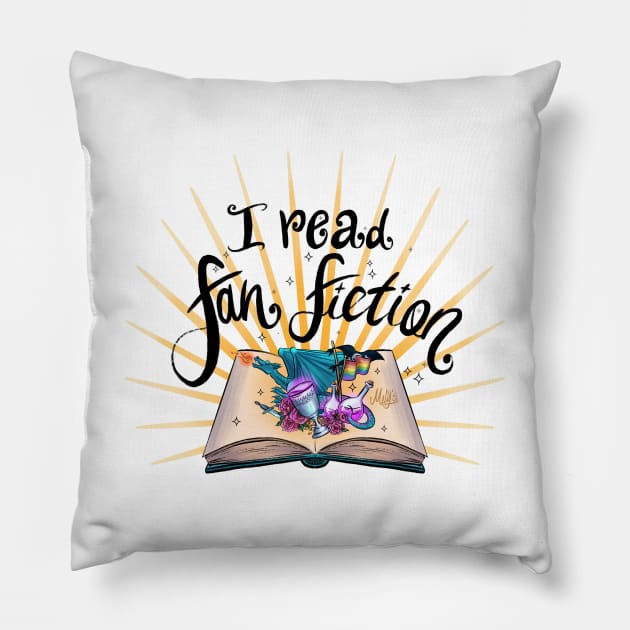 I Read Fan Fiction Pillow by Molly11