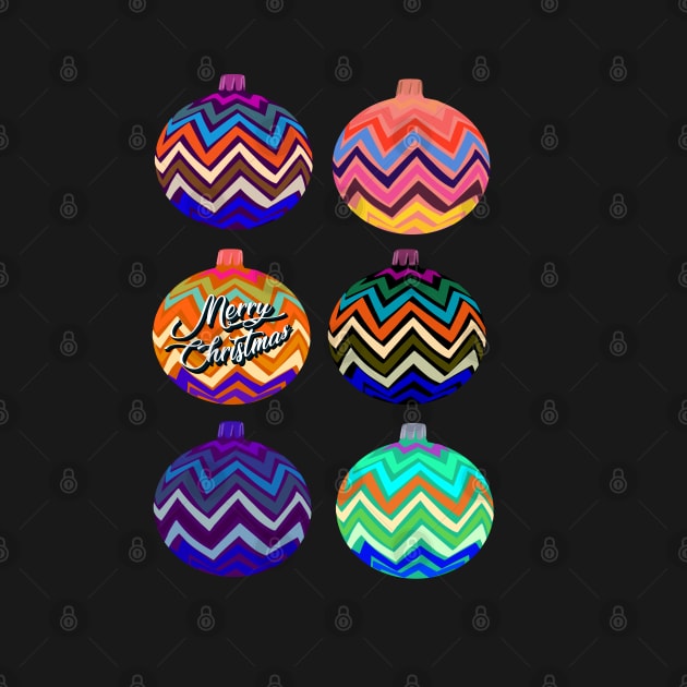 Retro Christmas Baubles by OneThreeSix