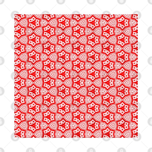 Christmas Ikat Pattern Red by justrachna