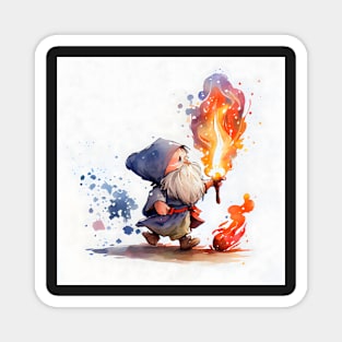 Cute Watercolor Wizard Magnet