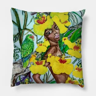 Dancing Doll Orchids Pillow