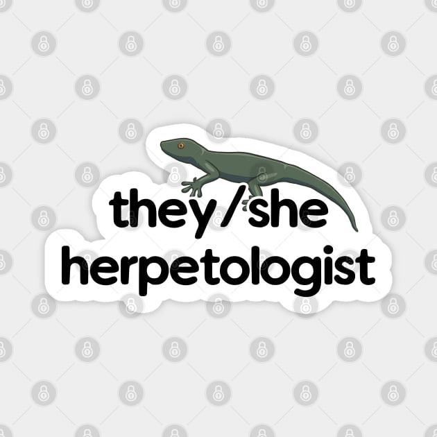 They/She Herpetologist - Gecko Design Magnet by Nellephant Designs