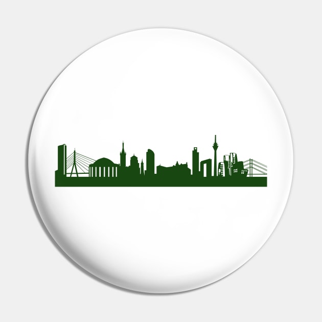 DUSSELDORF Skyline in forest green Pin by 44spaces