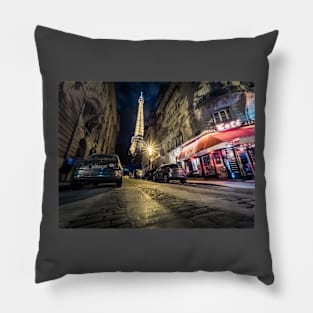 Eiffel Tower with Paris Cafe Pillow