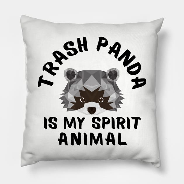 Raccoon Funny Sayings Pillow by Andrew Collins