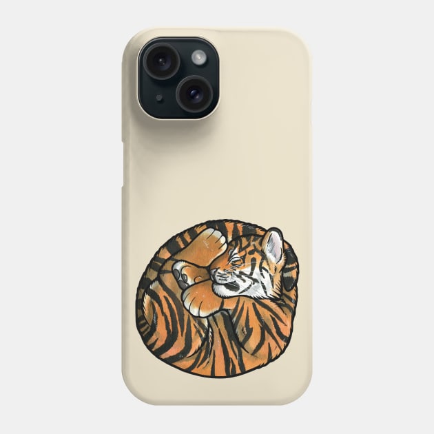 Tiger cub Phone Case by animalartbyjess