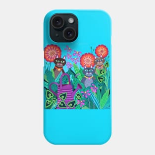 Purple Watering Can Cats Phone Case