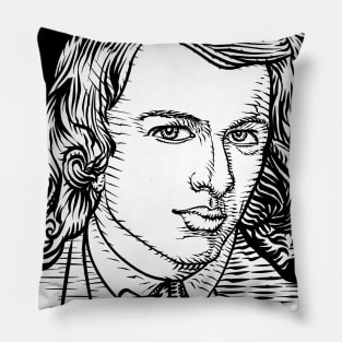 DANTE GABRIEL ROSSETTI ink portrait Pillow