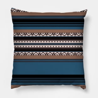 Manafold Art Pattern in teal - black - Tan Pillow