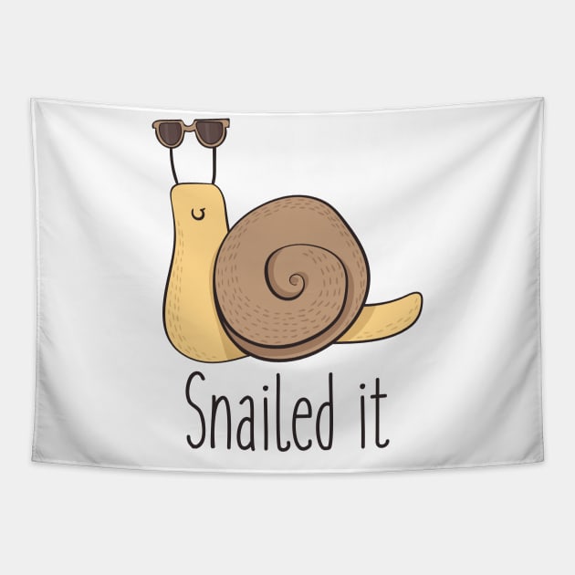 Snailed It! Tapestry by Dreamy Panda Designs