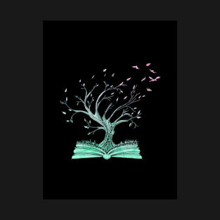 Mystical Knowledge Tree Growing from an Opened Book T-Shirt