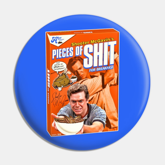 Shooter McGavin's Pieces of Shit for Breakfast Cereal Pin by darklordpug