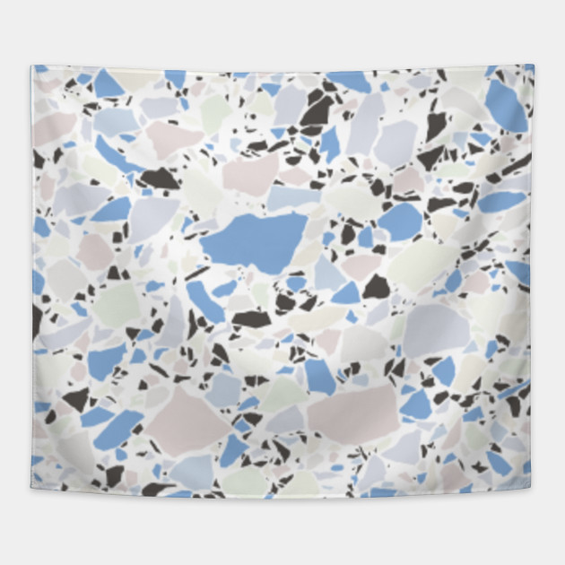 Terrazzo In Light Blue And Pastels Terrazzo Tapestry Teepublic