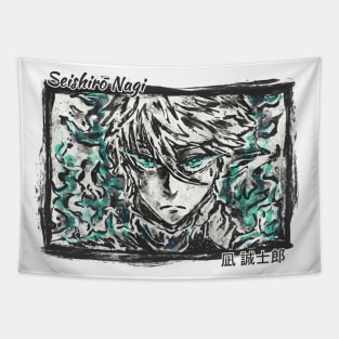 Japanese ink Seishiro Nagi Blue lock Tapestry