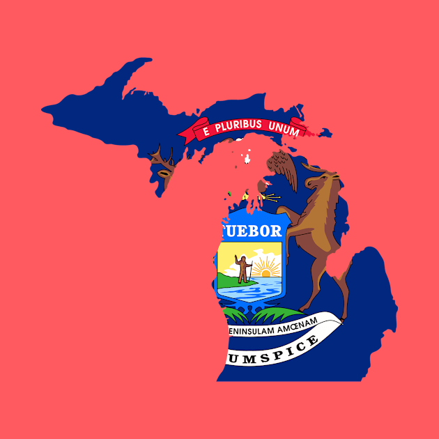 Michigan Flag by Room Thirty Four