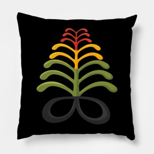 Aya Adinkra Fern in Pan African colors Pillow