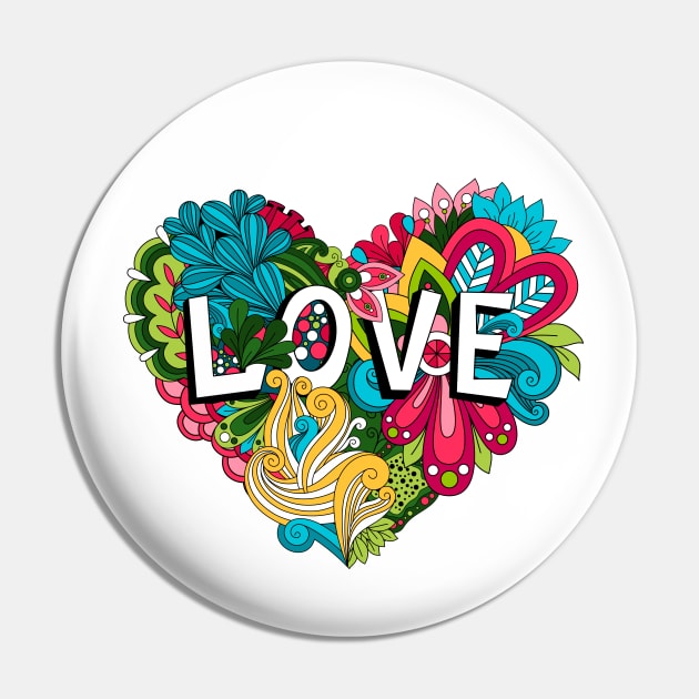 doodle love heart shape Pin by Mako Design 