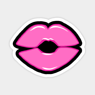 Full lips girlie lips kissing mouth red mouth lip Magnet