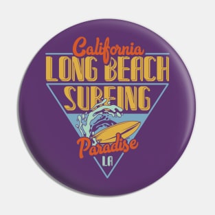 Long Beach Surfing Pin