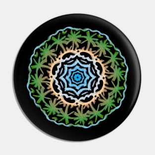 Tropical Island Themed Mandala Pin