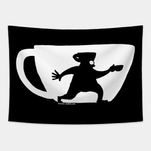 Too Much Coffee Man Signal Tapestry
