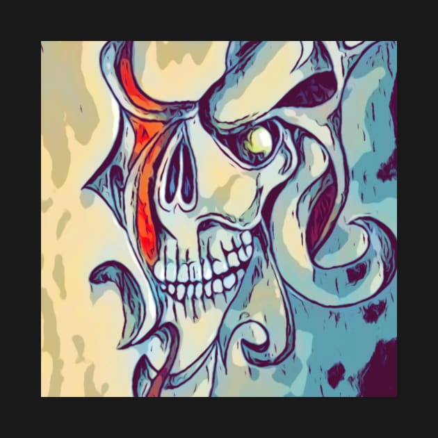 Flamboyant skull by Glenbobagins