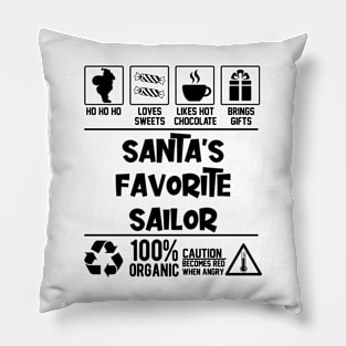 Santa's Favorite Sailor Santa Claus Pillow