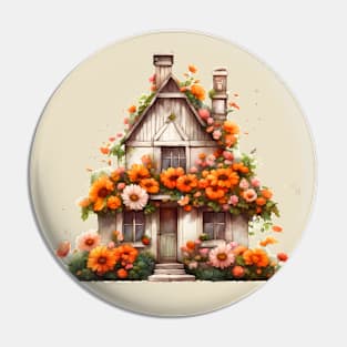 house in flowers Pin