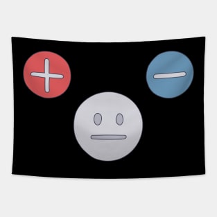 Neutron Atom - Neutral Face - Atomized Humor Tapestry