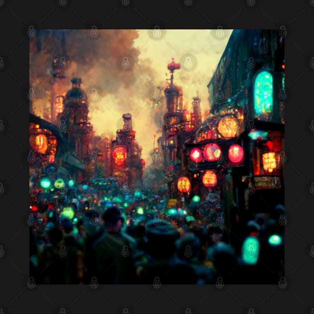 steampunk city aesthetic by Artsy2Day