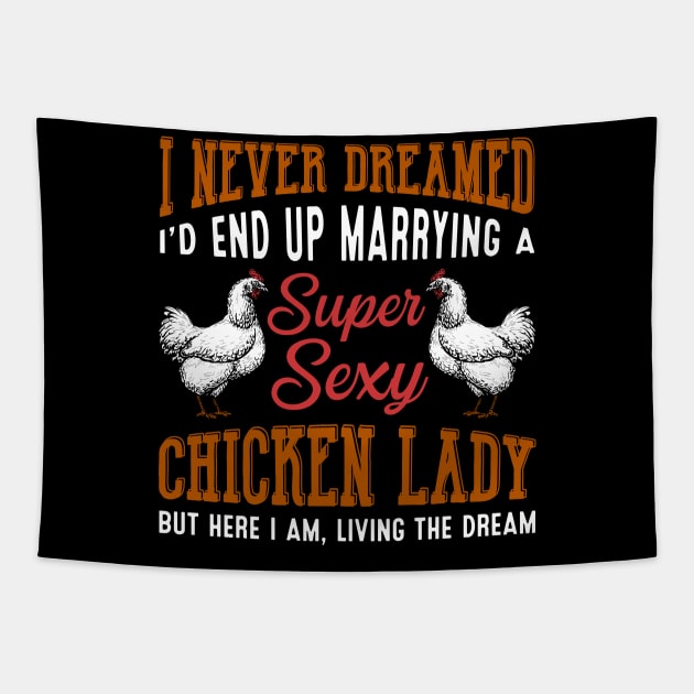 Super Sexy Chicken Lady Tapestry by neonatalnurse