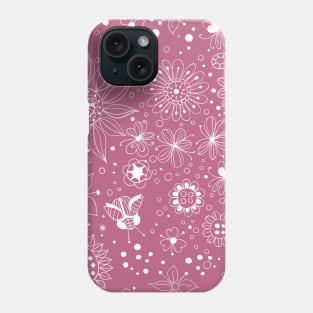 Floral doodles Phone Case