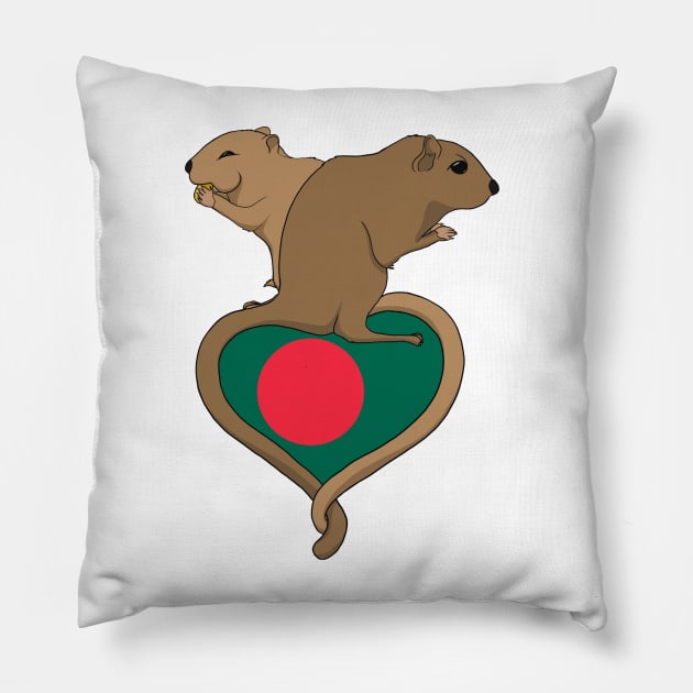 Gerbil Bangladesh (light) Pillow by RampArt