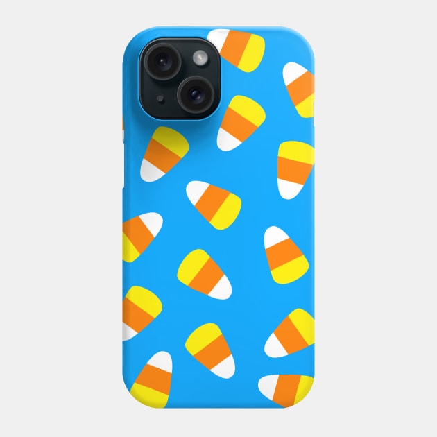 Candy Corn on Blue Phone Case by AKdesign