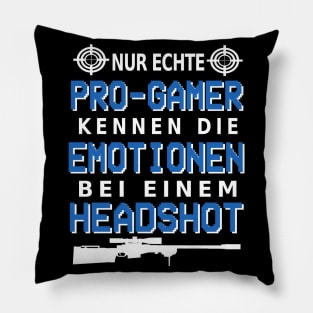 Headshot Gaming Gamer Emotionen Geschenk Pillow