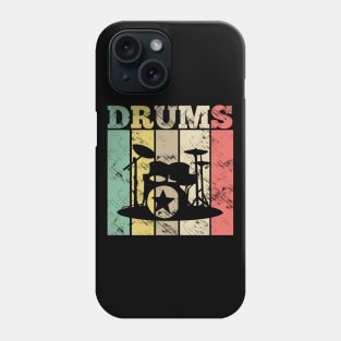 Retro Drums Drummer Phone Case