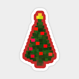 pixel christmas tree Magnet