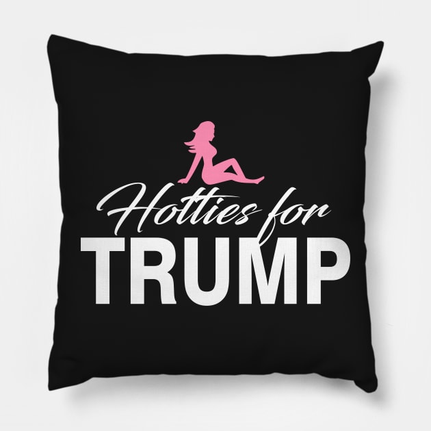 Hotties For Trump 2016 Pillow by Mas Design