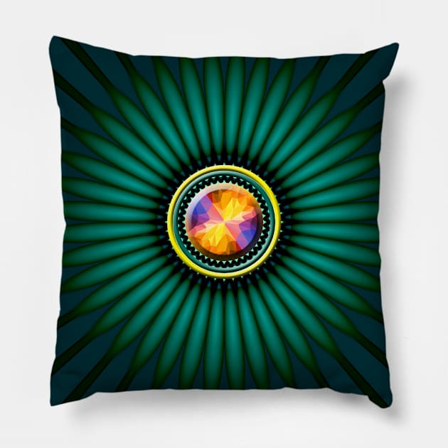 Shinny abstract object Pillow by Gaspar Avila