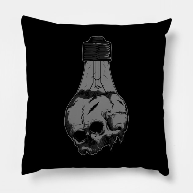 Bohlamp Skull Pillow by phsycartwork