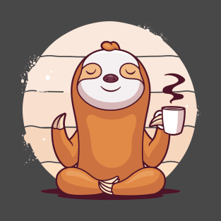 Coffee Yoga Sloth T-Shirt